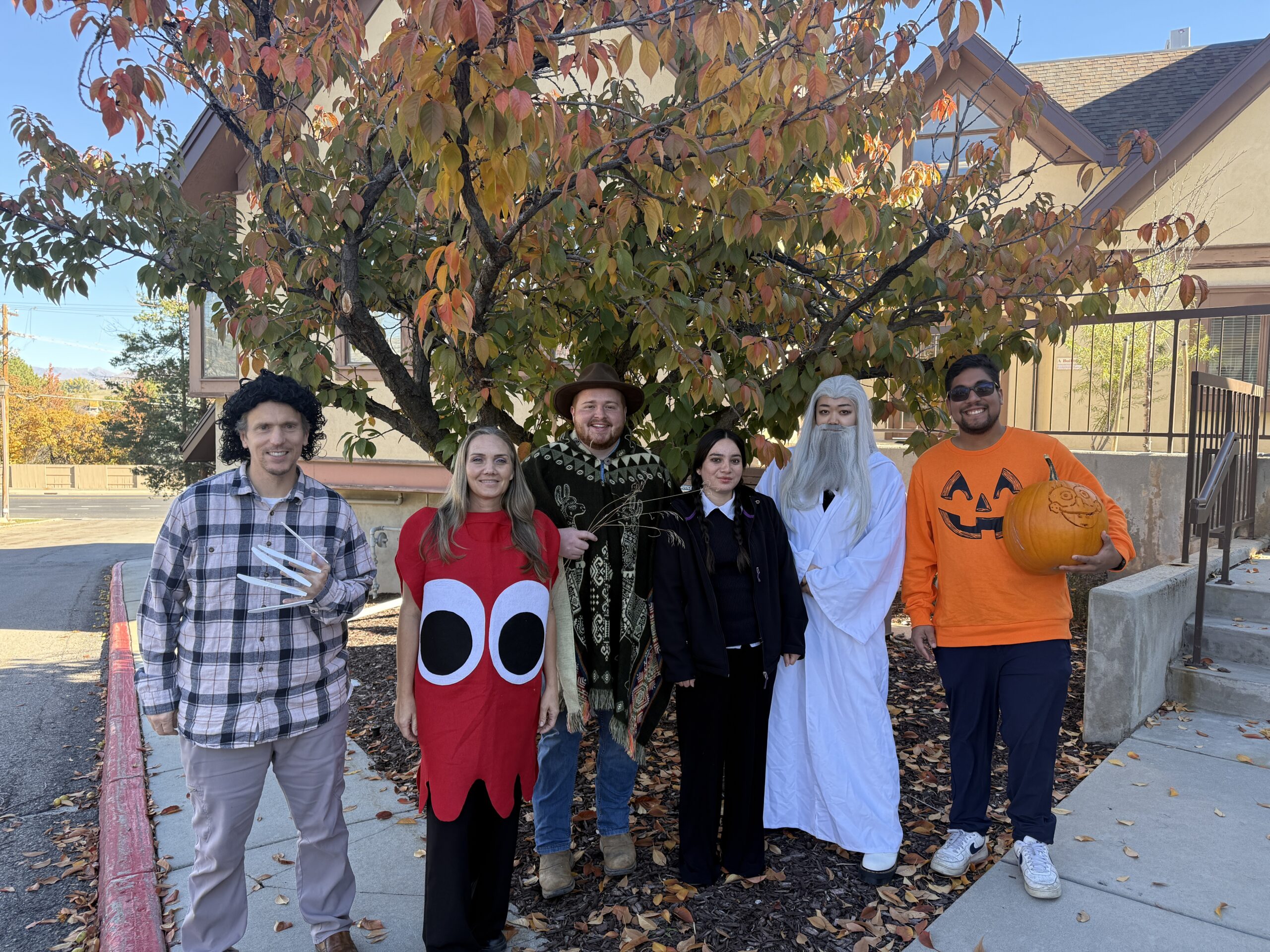 The HCF Staff dress up for Halloween.