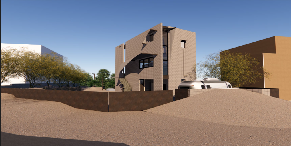 Architectural Rendering of a Sustainable House
